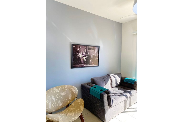 Apt near Rib. Shopping, A/C+WIFI+TV SMART