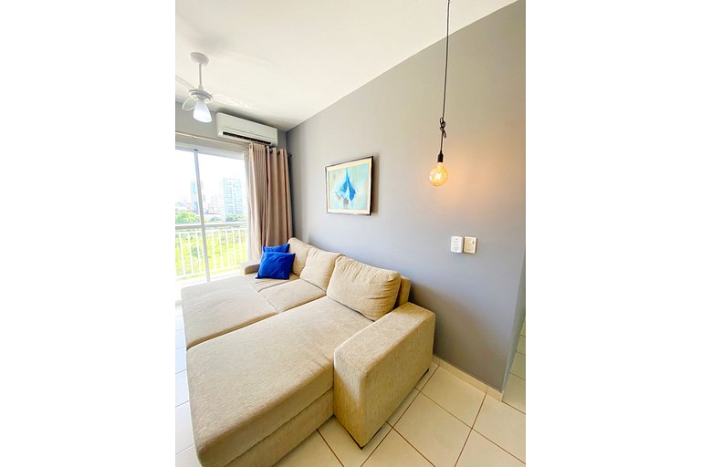 Apt with 2 bedrooms near Rib Shopping. Wifi + AC