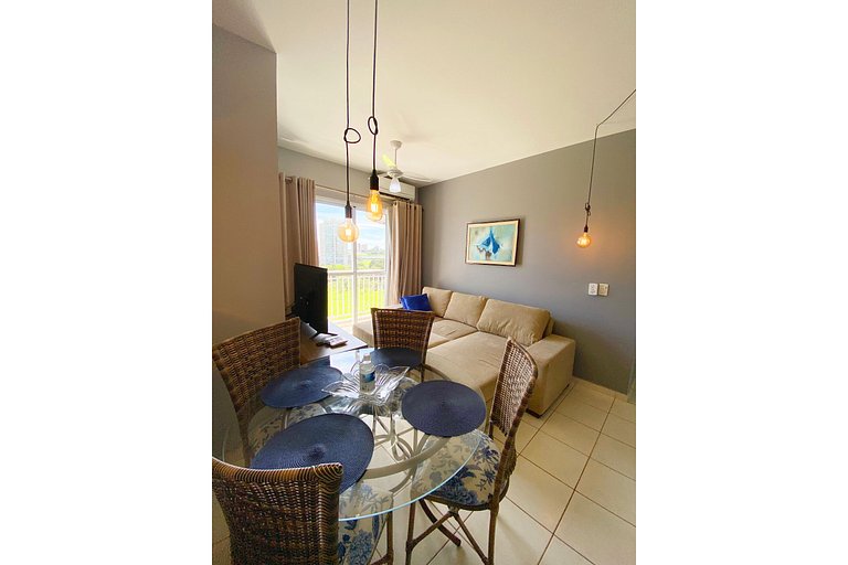 Apt with 2 bedrooms near Rib Shopping. Wifi + AC
