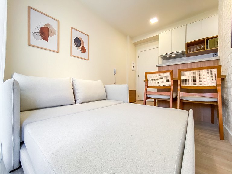 PS51_ Apto 1 dorm., completo, com vaga no Jardins