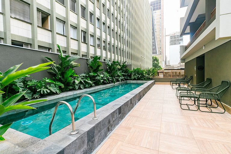 Studio C/cama queen | Piscina | Avenida Paulista