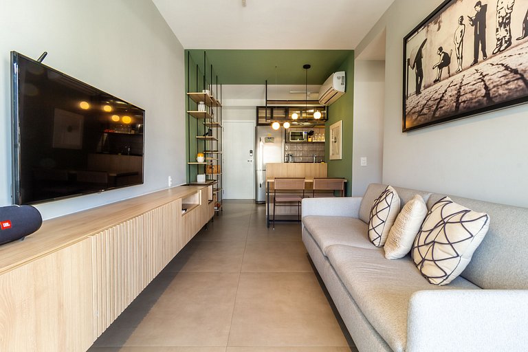 Apto Novo 60m2 | 2 quartos | Melhor de Pinheiros