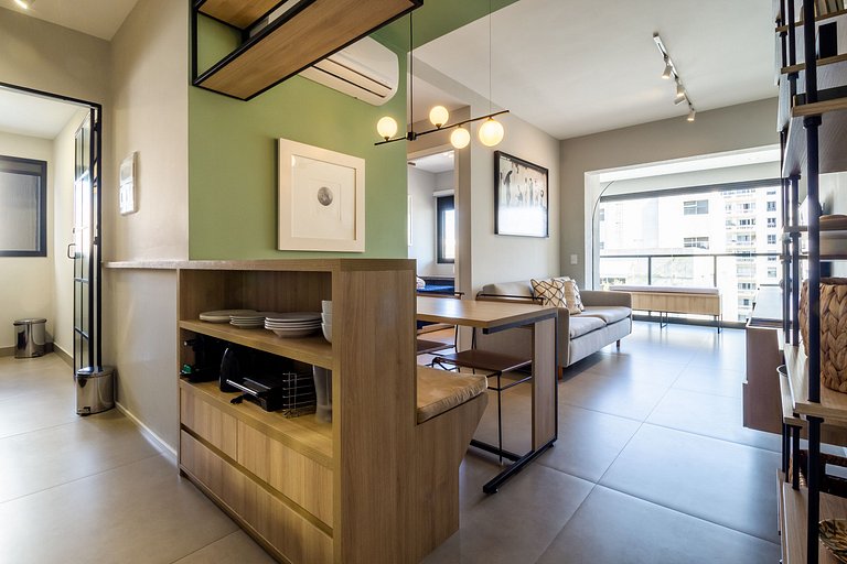 Apto Novo 60m2 | 2 quartos | Melhor de Pinheiros