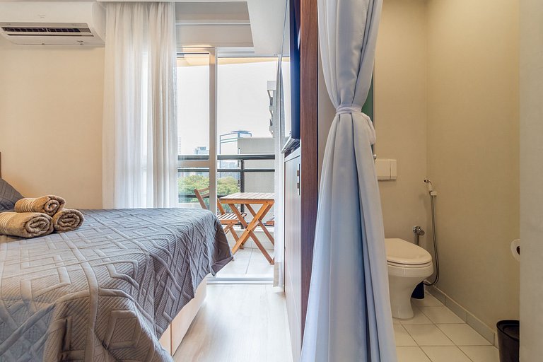 Estudio perfecto cerca de Av Paulista WIFI+A/C+Tv SMART