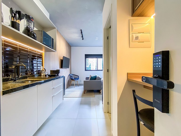 VB717_ Apartamento novo e completo na Vila Olímpia