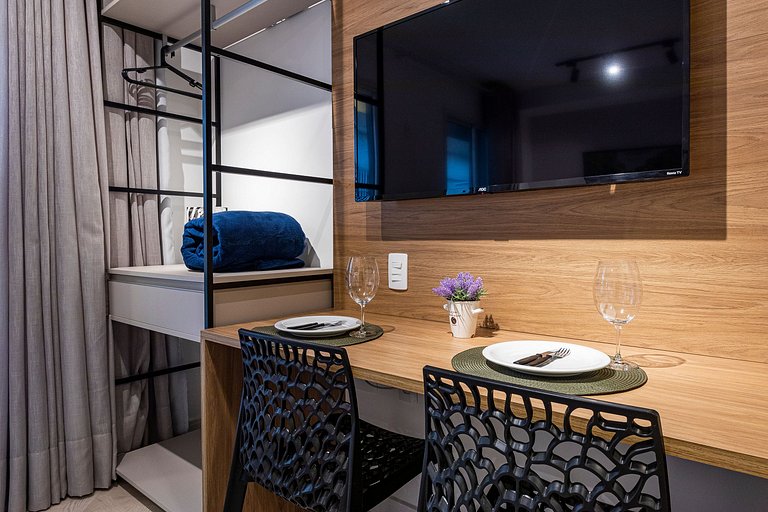 MOPA108_Studio com acessibilidade WIFI+AC+TV Smart