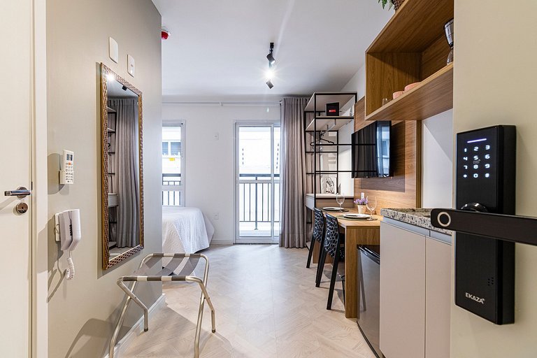 MOPA108_Studio com acessibilidade WIFI+AC+TV Smart