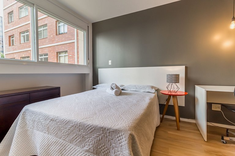Studio moderno, novo, completo próximo Av Paulista