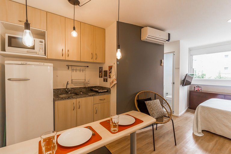 Estudio moderno, nuevo y completo cerca de Av Paulista