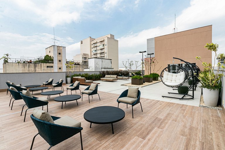 MOPA108_Studio com acessibilidade WIFI+AC+TV Smart
