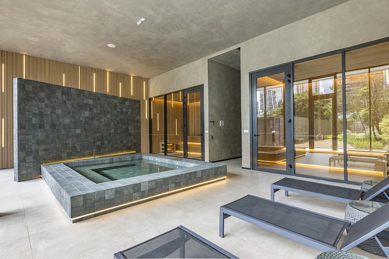 Faria Lima | Sauna, piscina e vista panorâmica