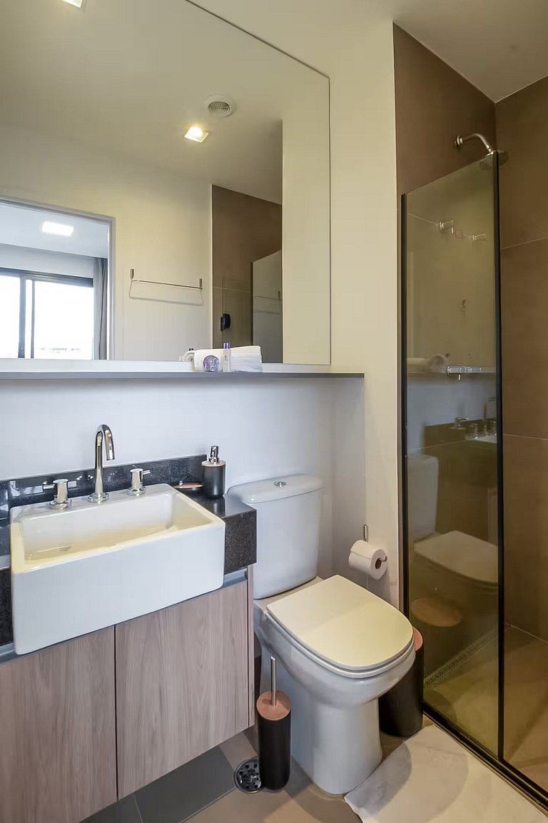 New apartment, complete Vila Olímpia WIFI+AC+TV Smart