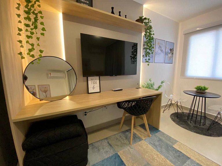 TD714_Apto moderno em Moema, com WIFI+AC+TV Smart
