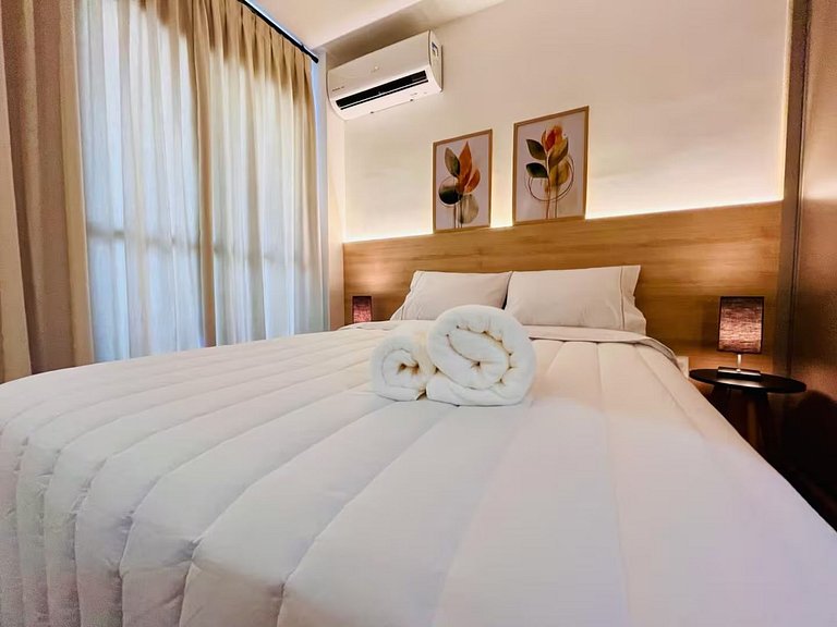 TD716_Apto novo em Moema, com WIFI+AC+TV Smart