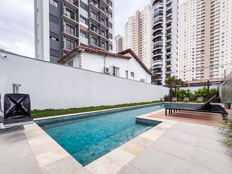 Studio moderno com vista aberta na Vila Olímpia