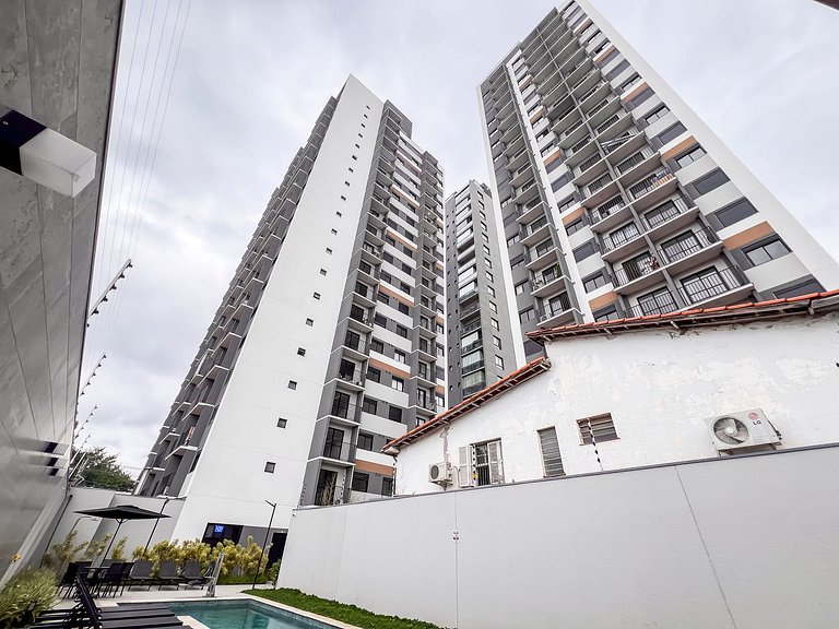 Studio moderno com vista aberta na Vila Olímpia