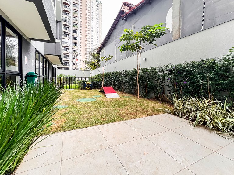 Studio moderno com vista aberta na Vila Olímpia