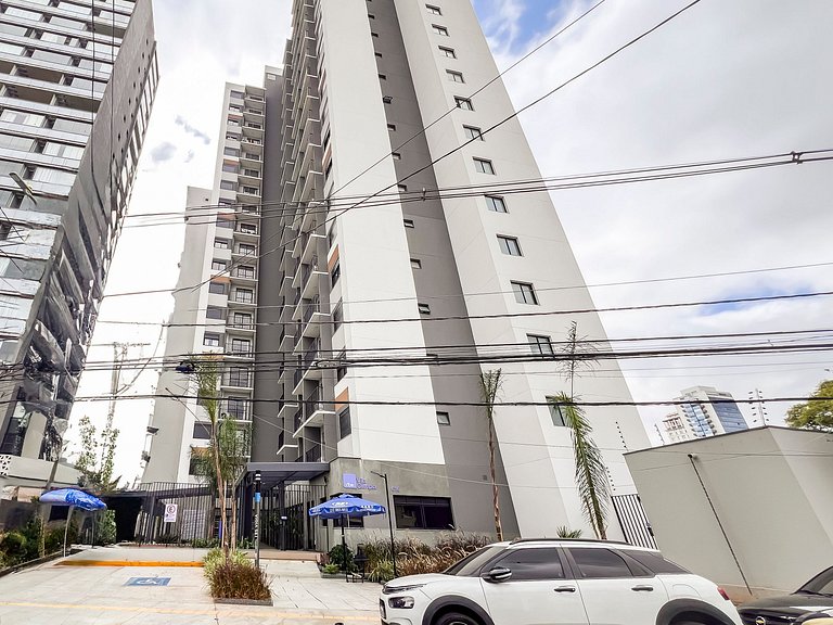 Studio moderno com vista aberta na Vila Olímpia