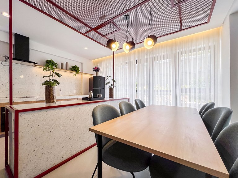 Studio moderno com vista aberta na Vila Olímpia