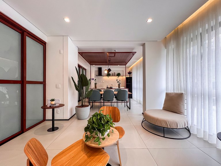 Studio moderno com vista aberta na Vila Olímpia