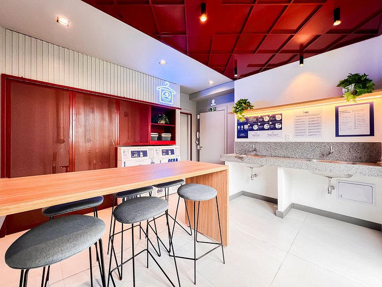 Studio moderno com vista aberta na Vila Olímpia