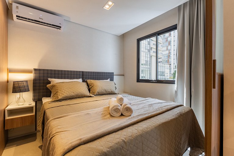 FC304_Apartamento 1 dorm, completo, em Pinheiros
