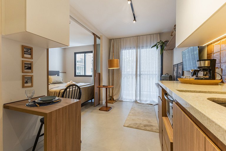 FC304_Apartamento 1 dorm, completo, em Pinheiros