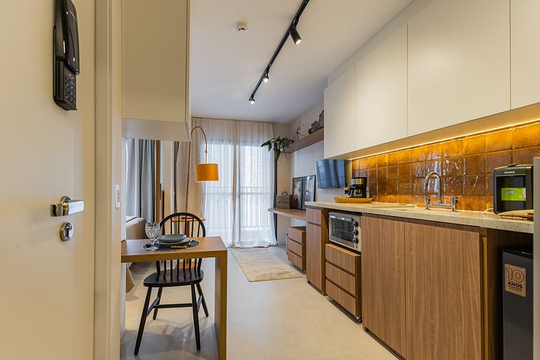 FC304_Apartamento 1 dorm, completo, em Pinheiros