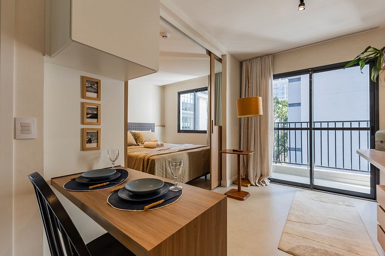 FC304_Apartamento 1 dorm, completo, em Pinheiros