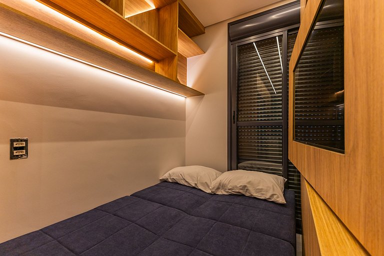 GL616_ Moderno, 1 dorm. no melhor da Liberdade
