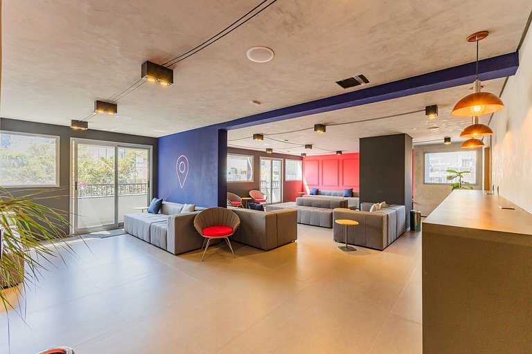 Belo studio c/ cama queen na Vila Olimpia