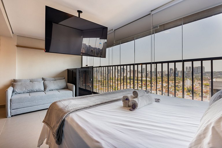 Belo studio c/ cama queen na Vila Olimpia