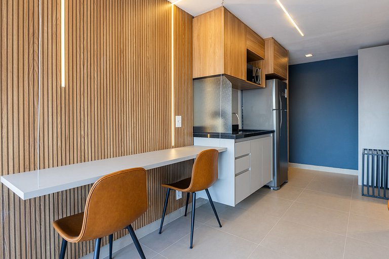 Belo studio c/ cama queen na Vila Olimpia