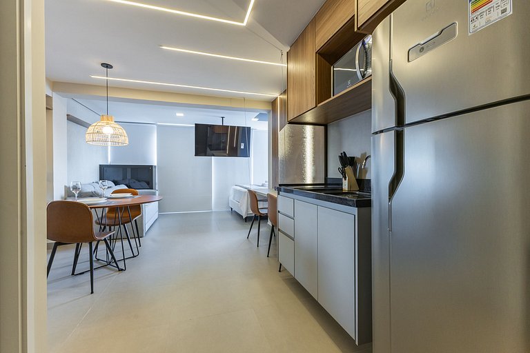 Belo studio c/ cama queen na Vila Olimpia