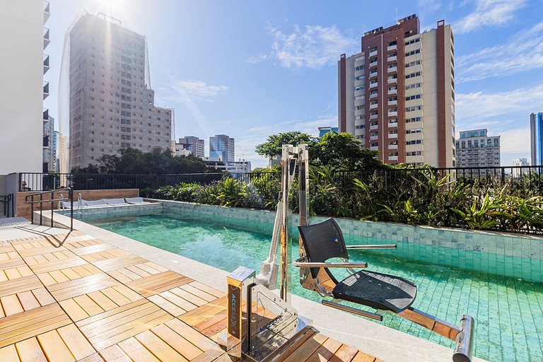 Lindo e compacto studio ao lado do Allianz Park