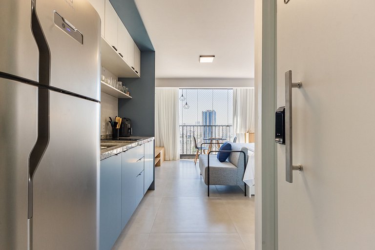 Lindo e compacto studio ao lado do Allianz Park