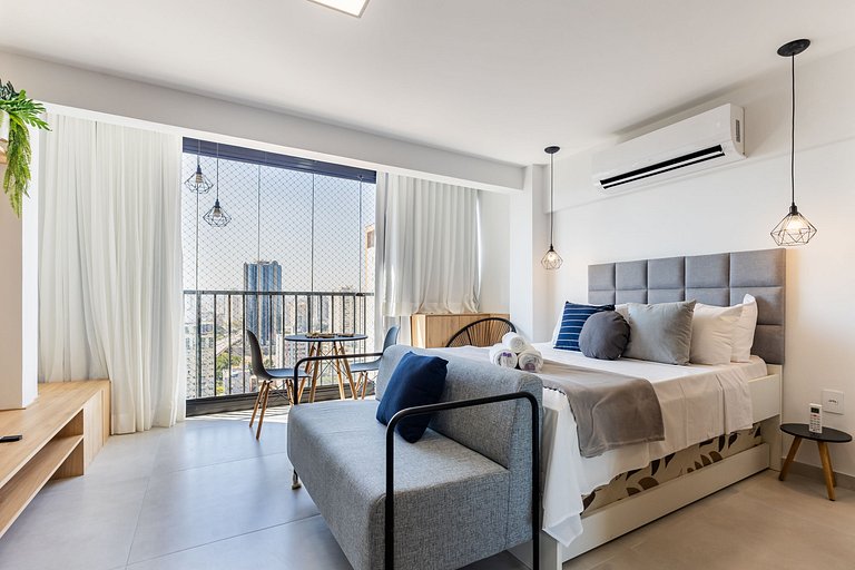 Lindo e compacto studio ao lado do Allianz Park