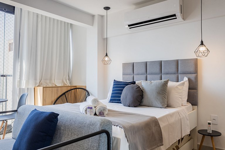 Lindo e compacto studio ao lado do Allianz Park