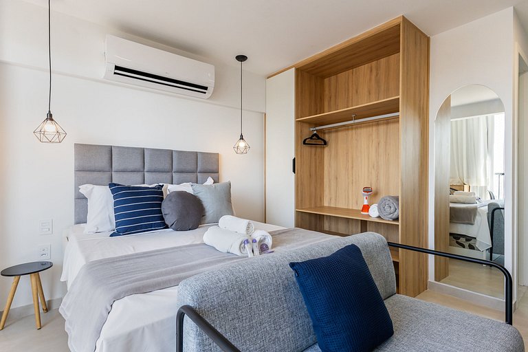 Lindo e compacto studio ao lado do Allianz Park