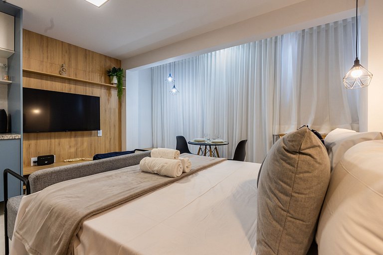 Lindo e compacto studio ao lado do Allianz Park