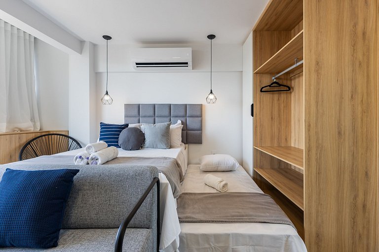 Lindo e compacto studio ao lado do Allianz Park