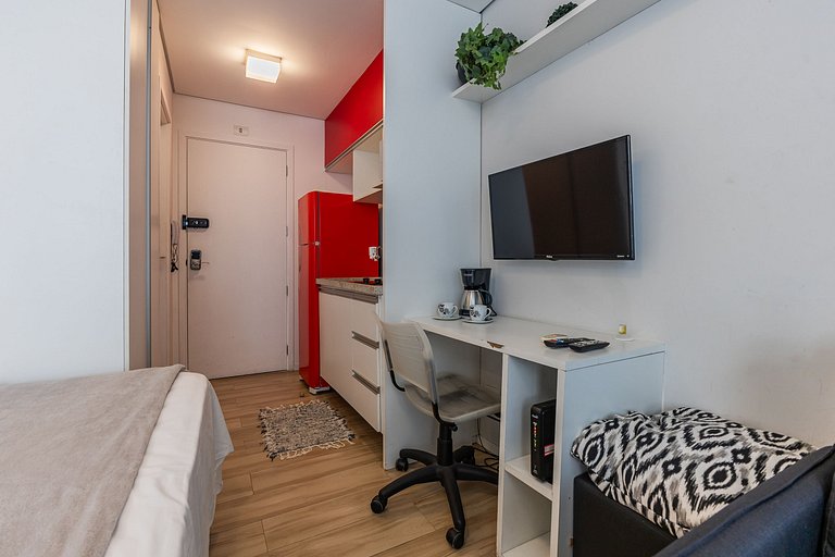 Charmoso studio C/vaga na Rua Augusta.