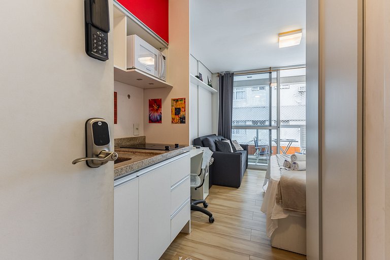 Charmoso studio C/vaga na Rua Augusta.