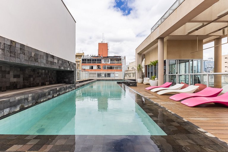 Charmoso studio C/vaga na Rua Augusta.