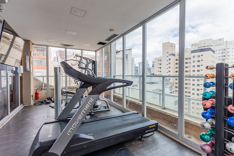 Charmoso studio C/vaga na Rua Augusta.