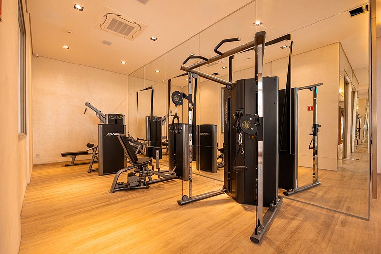 Charmoso studio com cama Queen ao lado do Allianz