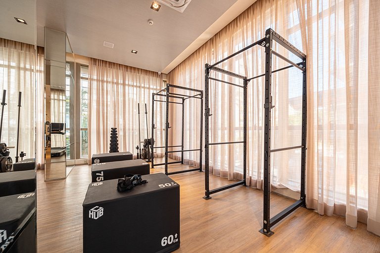 Charmoso studio com cama Queen ao lado do Allianz