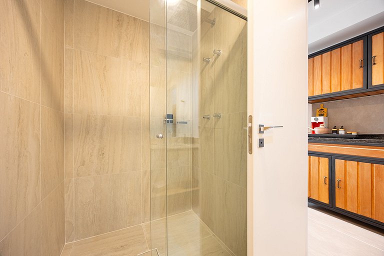 Charmoso studio com cama Queen ao lado do Allianz