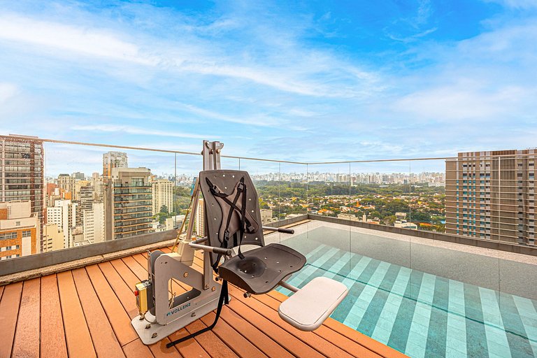 Charmoso studio com cama queen em Moema