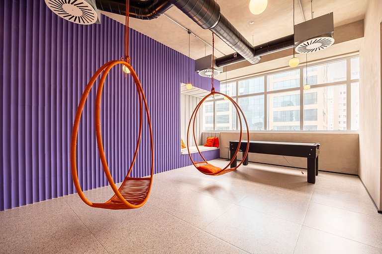 Charmoso studio C/mezanino e varanda em Moema